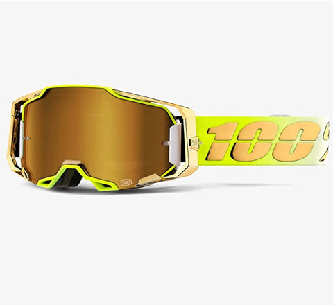 100% Armega Goggles "Feelgood" W/Gold Lens